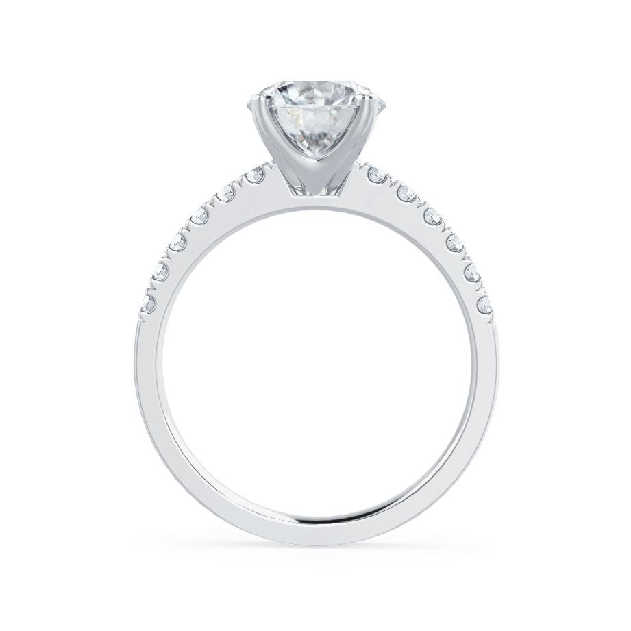 1 CT Round Pave Lab Grown Diamond Engagement Ring