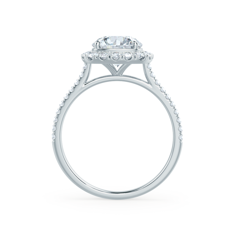 1.2 CT Round Halo & Pave Lab Grown Diamond Engagement Ring
