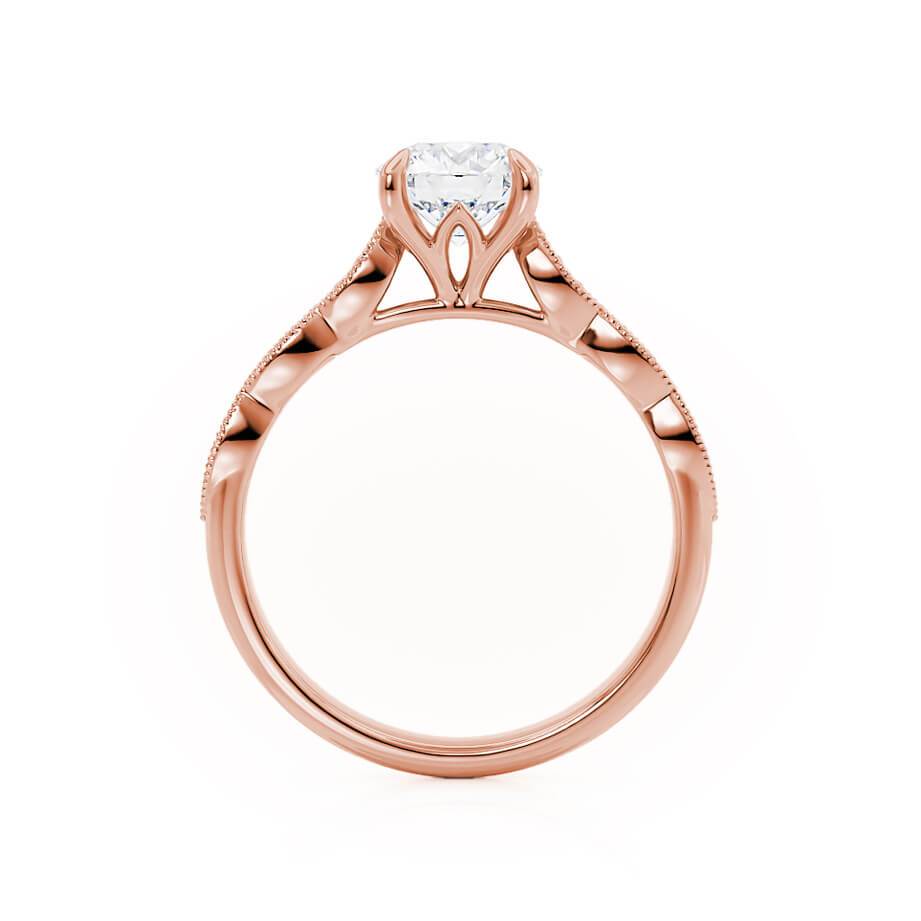 1 CT Round Pave Lab Grown Diamond Engagement Ring