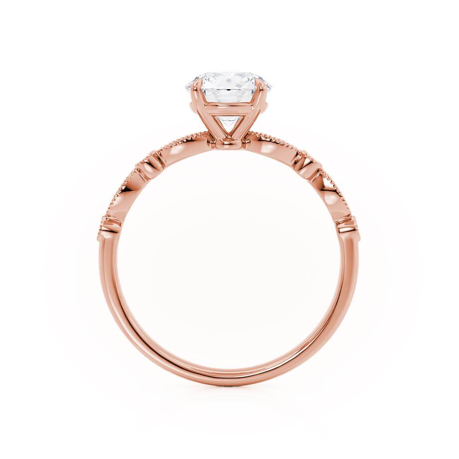 1 CT Round Pave Lab Grown Diamond Engagement Ring