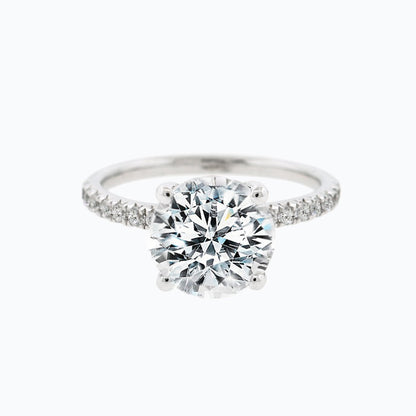 2.0 CT Round Pave Lab Grown Diamond Engagement Ring