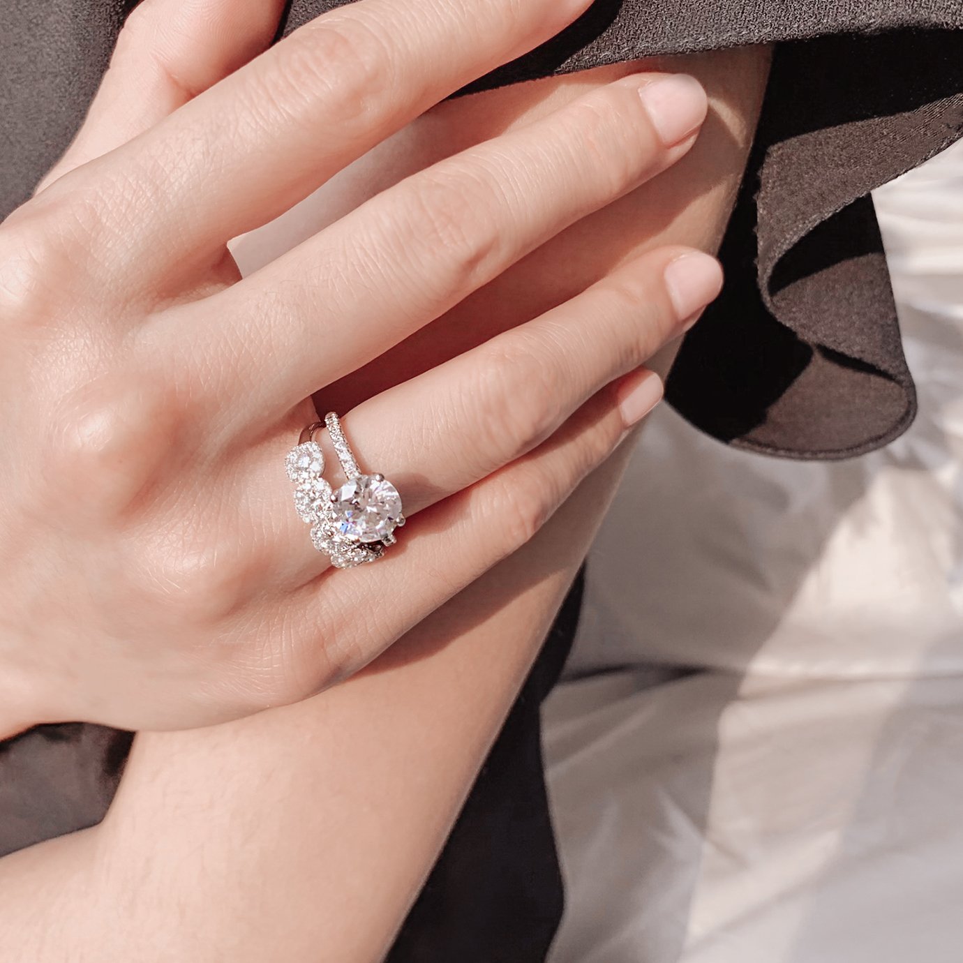 2.0 CT Round Pave Lab Grown Diamond Engagement Ring