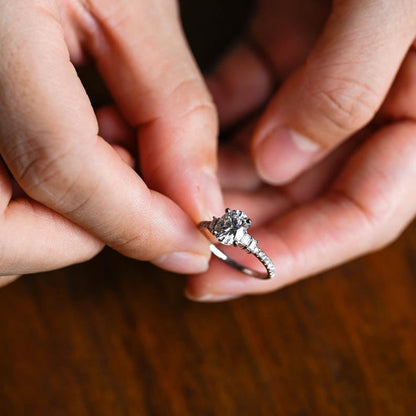 Stunning 1.0 - 2.0 CT Oval Moissanite Engagement Ring with Pave Design 2