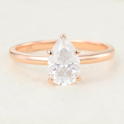 1.5 CT Pear Solitaire Lab-Grown Diamond Engagement Ring