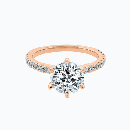 2.0 CT Round Pave Lab Grown Diamond Engagement Ring
