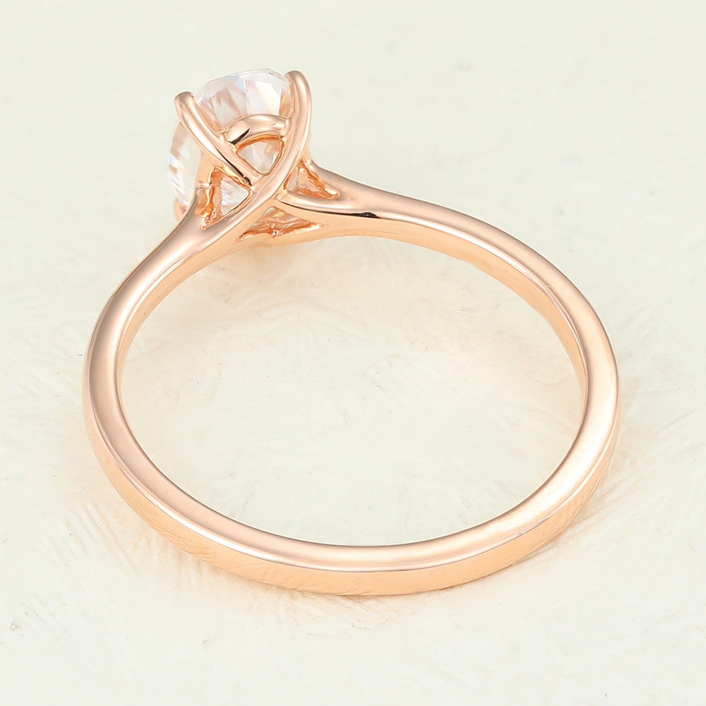 1.33 CT Oval Solitaire Lab-Grown Diamond Engagement Ring