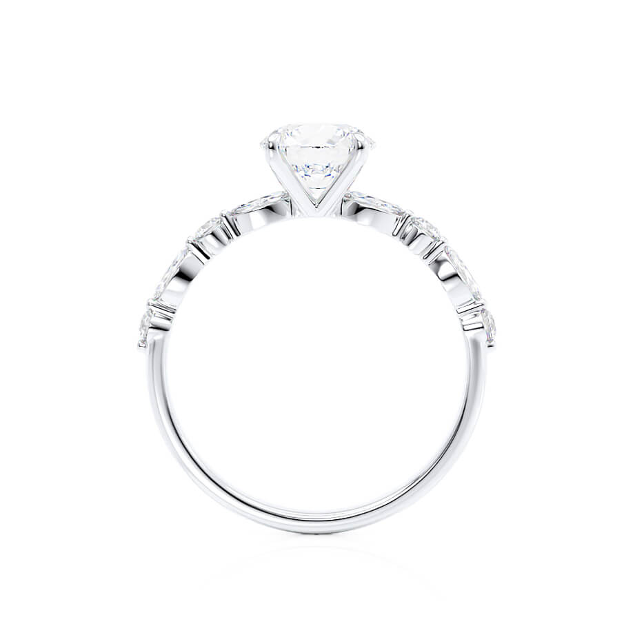 0.9 CT Oval Pave Lab Grown Diamond Engagement Ring