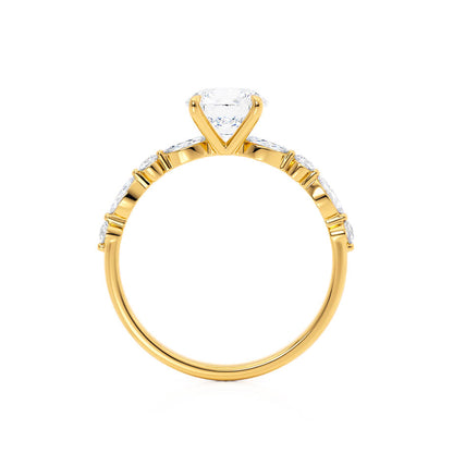 1 CT Round Dainty Pave Lab Grown Diamond Engagement Ring