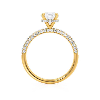 1.2 CT Round Pave Lab Grown Diamond Engagement Ring