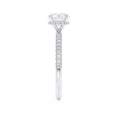 1.5 CT Round Pave Lab Grown Diamond Engagement Ring