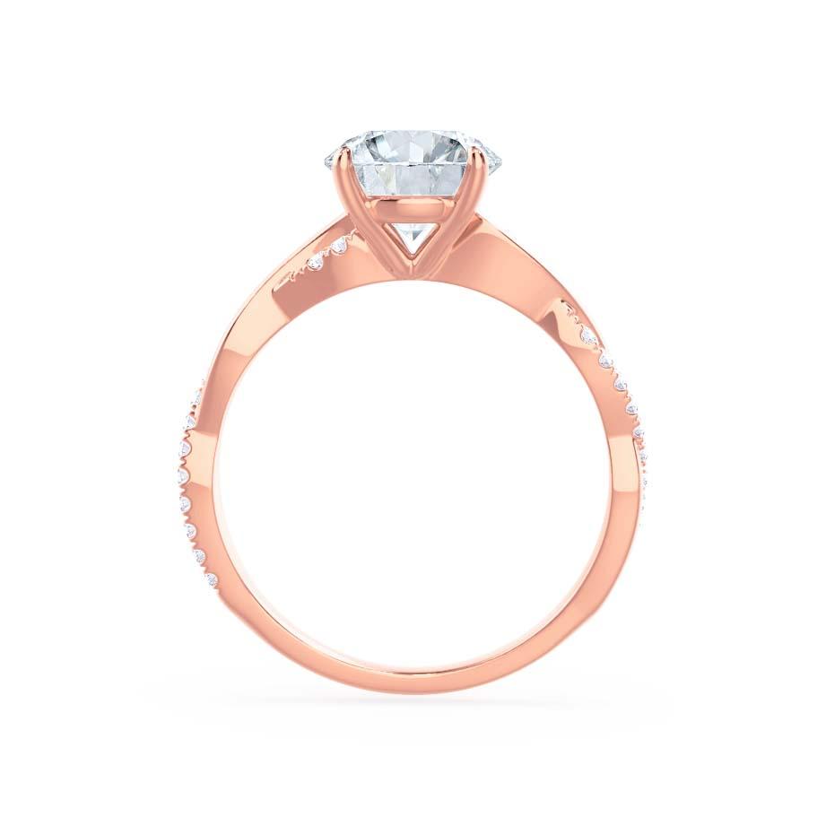 1.92 CT Princess Twisted Pave Lab Grown Diamond Engagement Ring