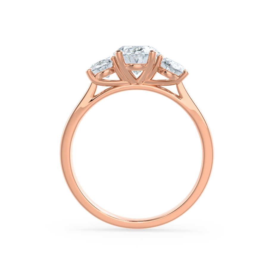 1.5 CT Oval Three Stone Lab Grown Diamond Engagement Ring