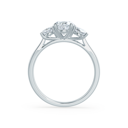 1.5 CT Oval Three Stone Lab Grown Diamond Engagement Ring