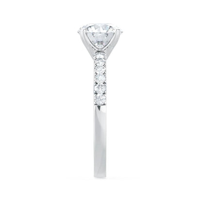 1 CT Round Pave Lab Grown Diamond Engagement Ring