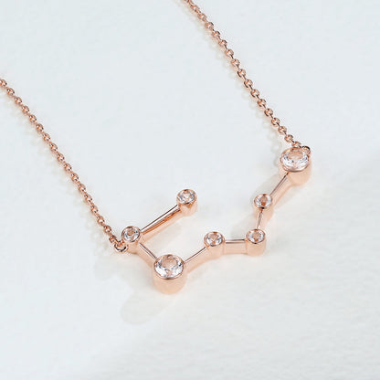 0.69 TCW Round Moissanite Taurus-Zodiac Sign Necklace