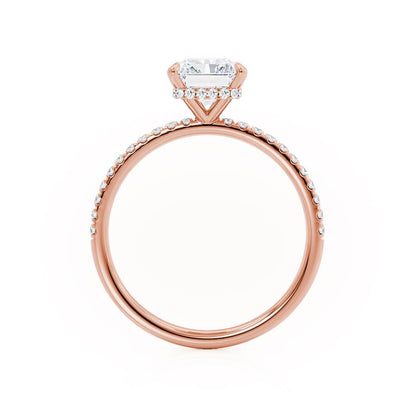 1.8 CT Radiant Hidden Halo & Pave Lab Grown Diamond Engagement Ring