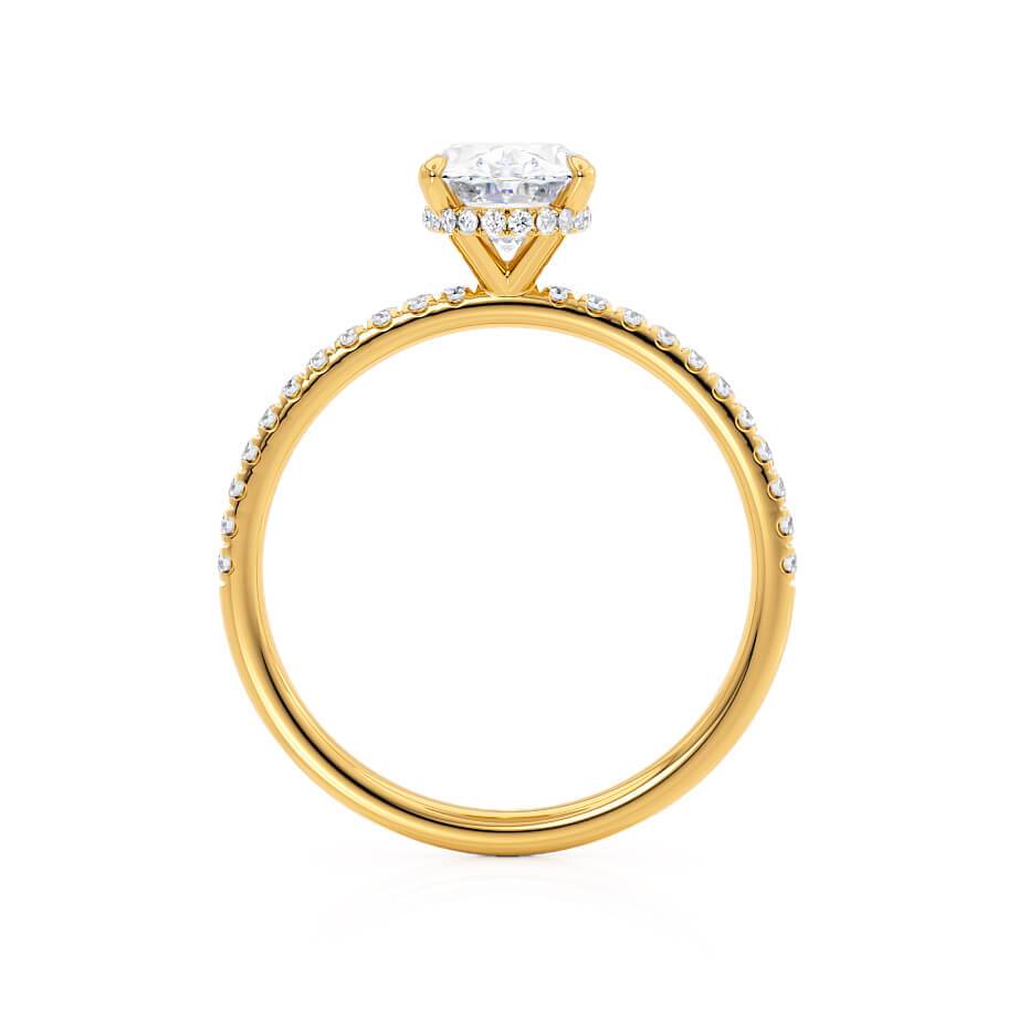 1.5 CT Oval Pave Lab Grown Diamond Engagement Ring