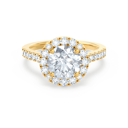 1 CT Round Halo & Pave Lab Grown Diamond Engagement Ring