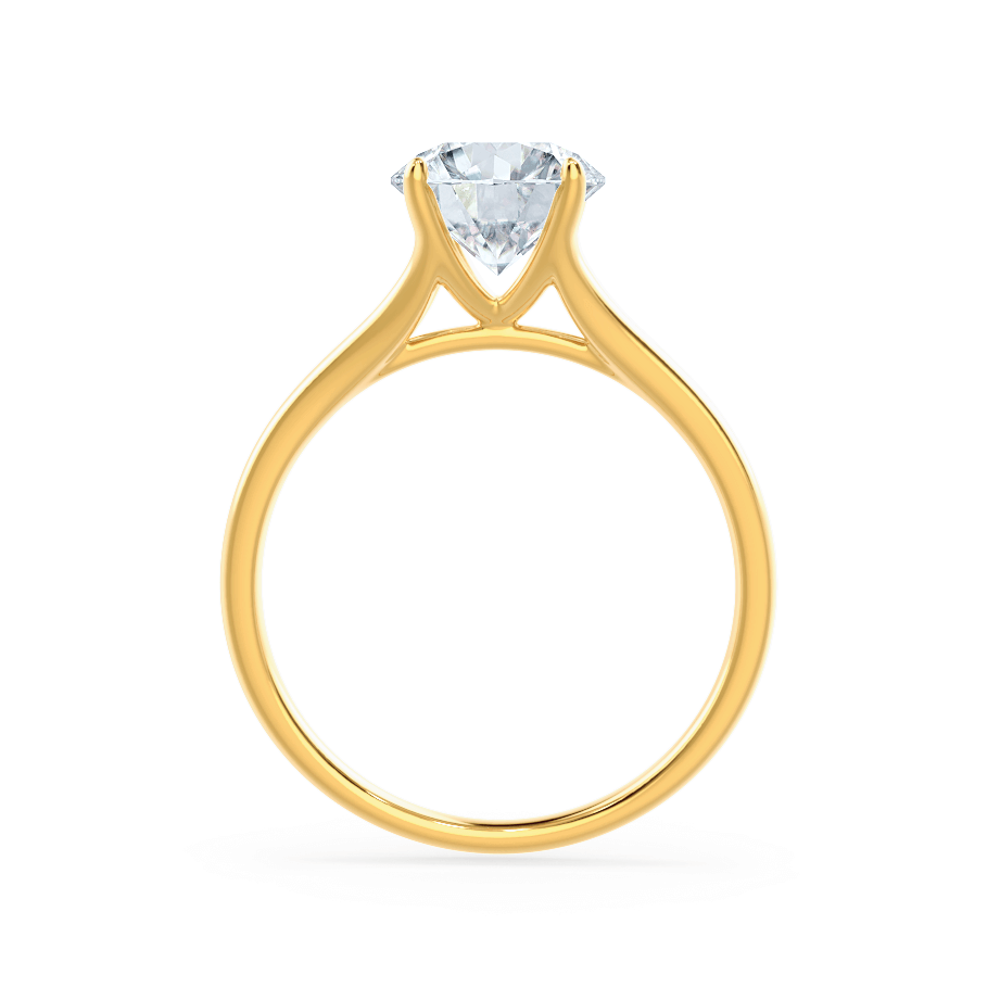 0.5 CT Round Solitaire Lab Grown Diamond Engagement Ring