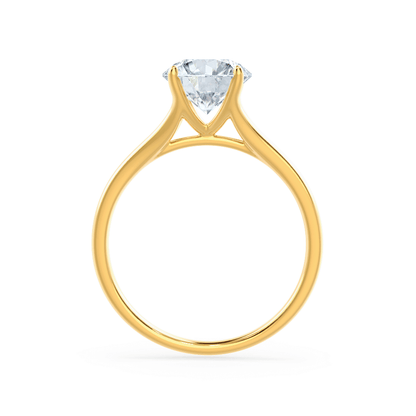 0.5 CT Round Solitaire Lab Grown Diamond Engagement Ring