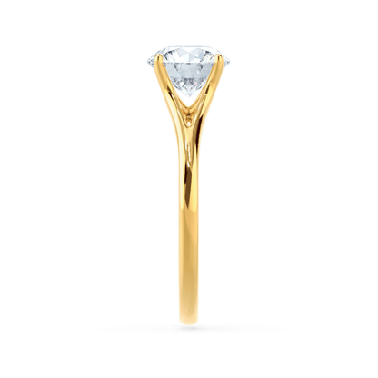 0.5 CT Round Solitaire Lab Grown Diamond Engagement Ring