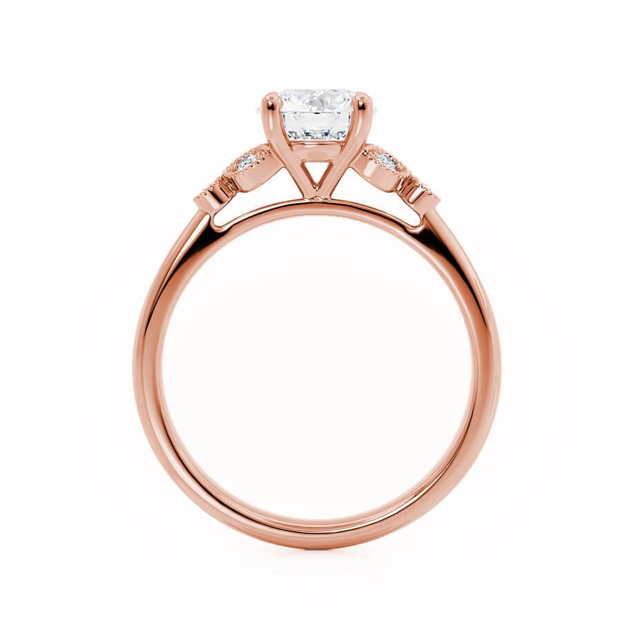 1.5 CT Round Cluster Lab Grown Diamond Engagement Ring