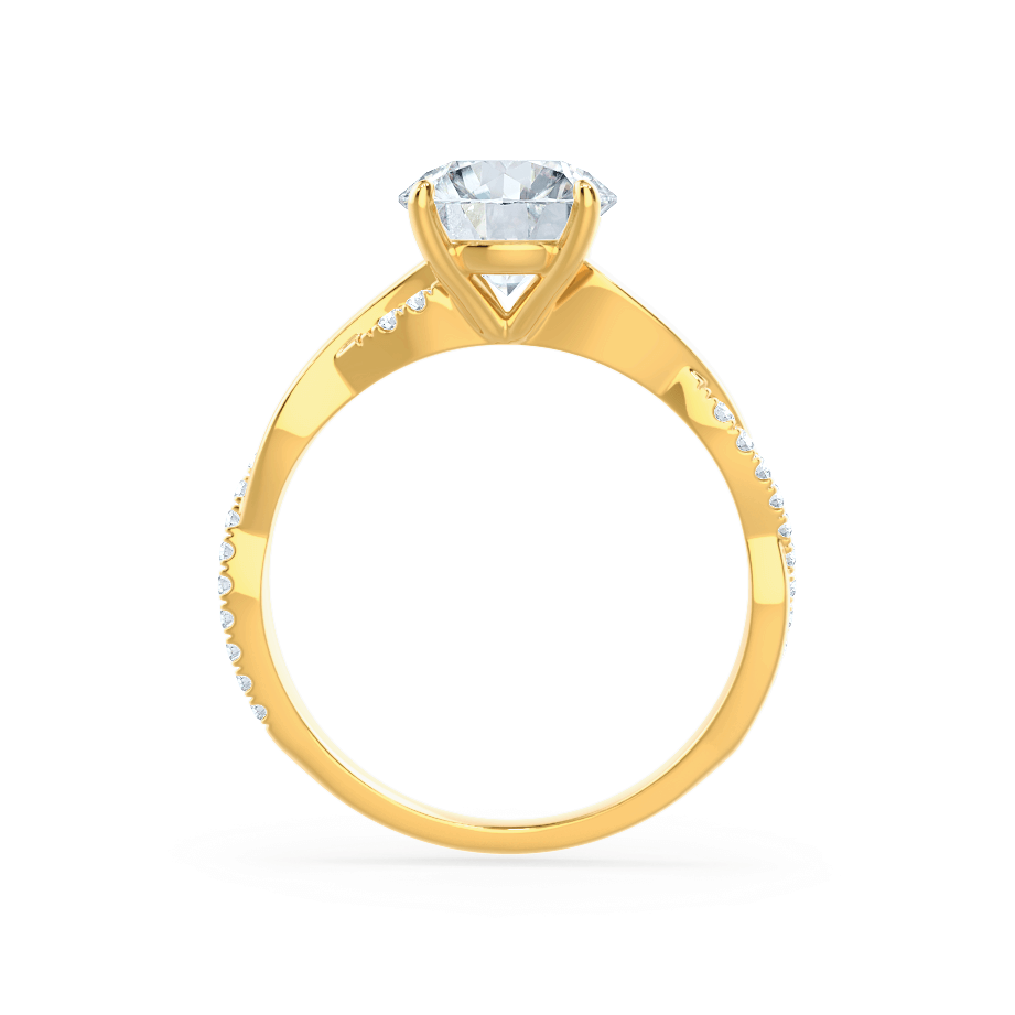 1 CT Round Pave Lab Grown Diamond Engagement Ring