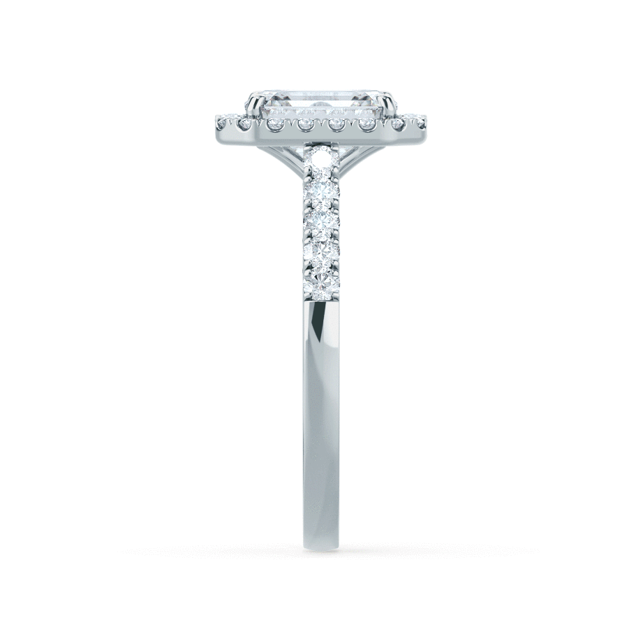 1.75 CT Emerald Halo & Pave Lab Grown Diamond Engagement Ring