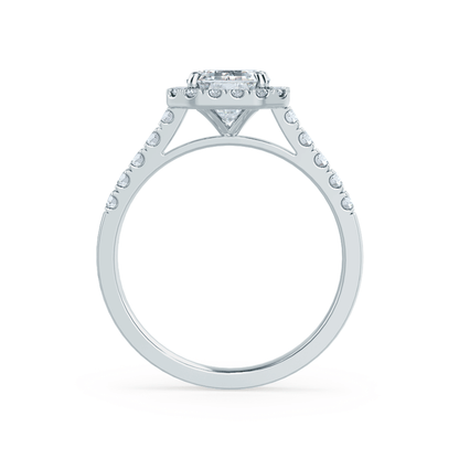 1.75 CT Emerald Halo & Pave Lab Grown Diamond Engagement Ring