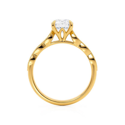 1.2 CT Round Pave Lab Grown Diamond Engagement Ring