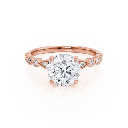 1 CT Round Pave Lab Grown Diamond Engagement Ring