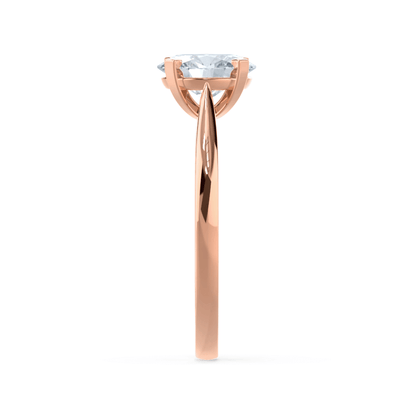 1.5 CT Oval Solitaire Lab Grown Diamond Engagement Ring