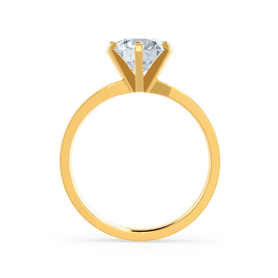 1.5 CT Round Solitaire Lab Grown Diamond Engagement Ring