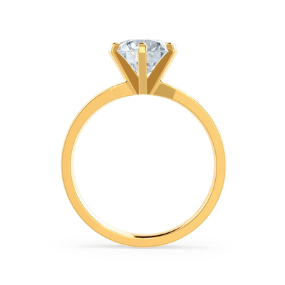 1.5 CT Round Solitaire Lab Grown Diamond Engagement Ring