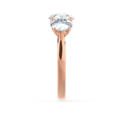 1.5 CT Round Three Stone Lab Grown Diamond Engagement Ring
