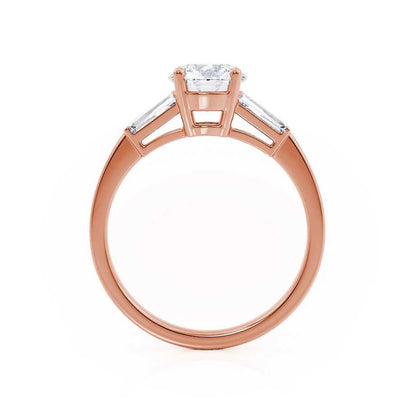 1 CT Round Three Stone Lab Grown Diamond Engagement Ring