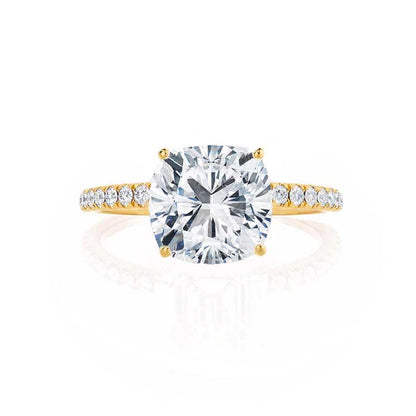 1.3 CT Cushion Pave Lab Grown Diamond Engagement Ring