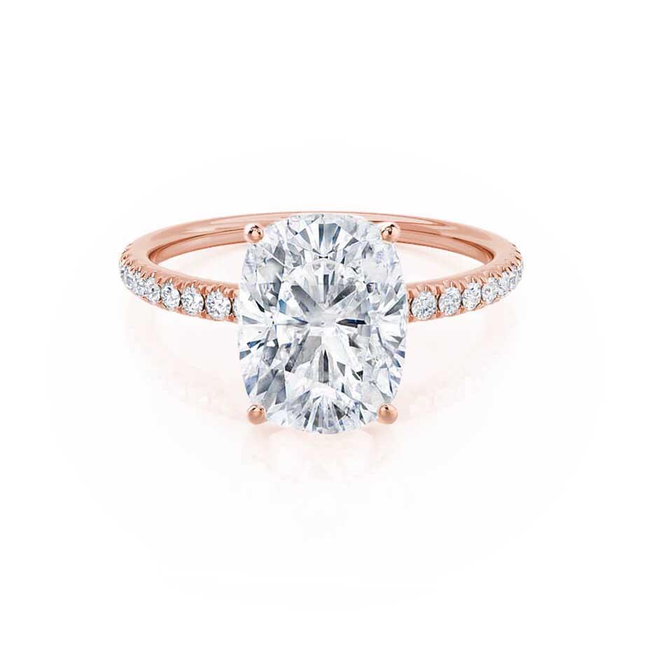 1.75 CT Oval Pave Lab Grown Diamond Engagement Ring