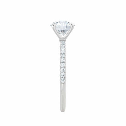 1.8 CT Radiant Pave Lab Grown Diamond Engagement Ring