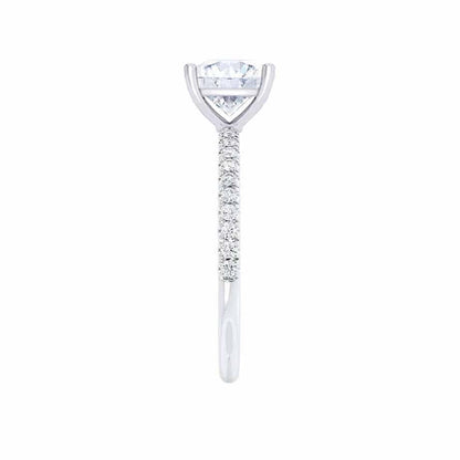 1.5 CT Princess Pave Lab Grown Diamond Engagement Ring