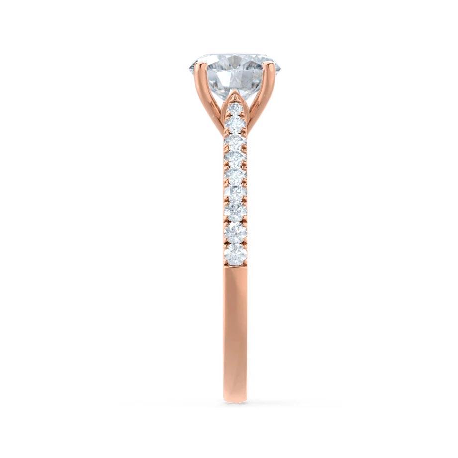 1.2 CT Round Pave Lab Grown Diamond Engagement Ring