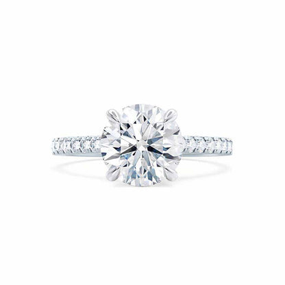 1.2 CT Round Pave Lab Grown Diamond Engagement Ring