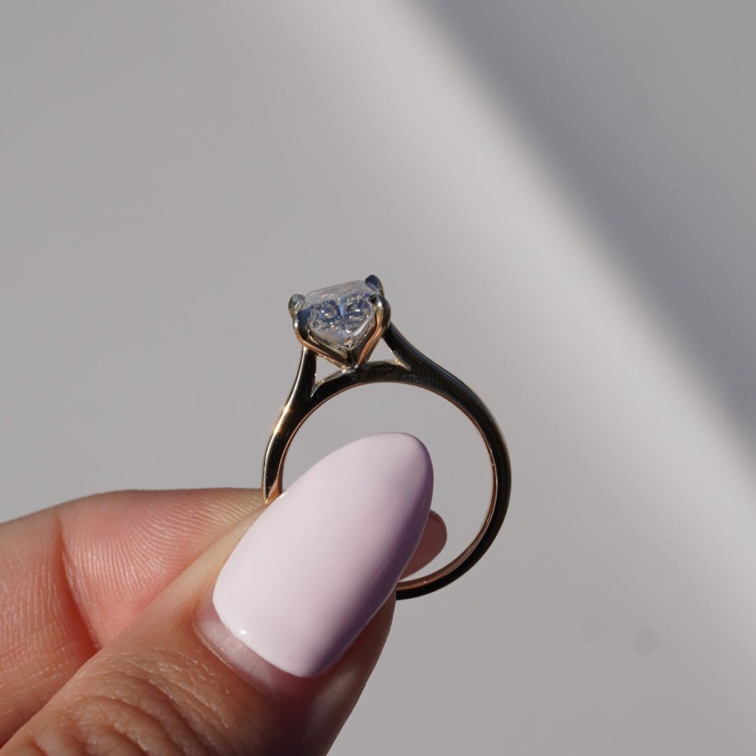 Stunning 2.60 CT Radiant Moissanite Engagement Ring with Solitaire Design 4